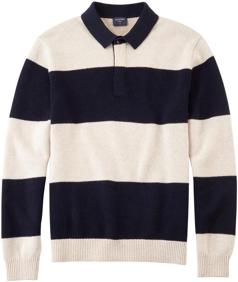 OLYMP Level Five Gebreide pullover met polokraag model 'Rugby'