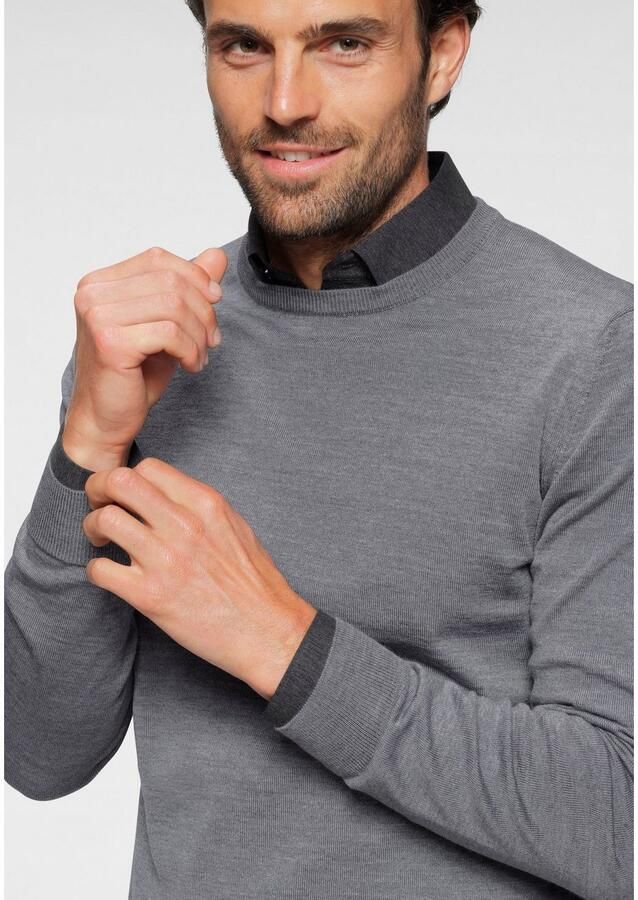 OLYMP Trui met ronde hals brei casual moderne gebreide trui - Foto 3