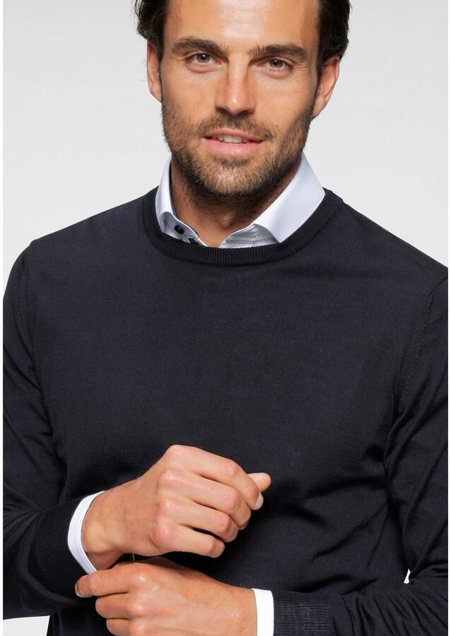 OLYMP Trui met ronde hals brei casual moderne gebreide trui - Foto 3