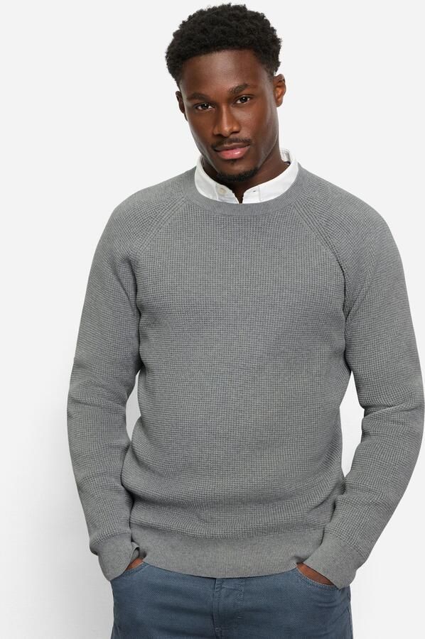 OLYMP Trui met ronde hals Waffle Structure Ronde hals casual effen regular fit - Foto 8