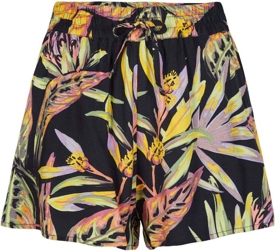 O'Neill loose fit broek met all over print zwart geel groen - Foto 2