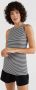 O'Neill gestreepte ribgebreide singlet zwart wit - Thumbnail 2