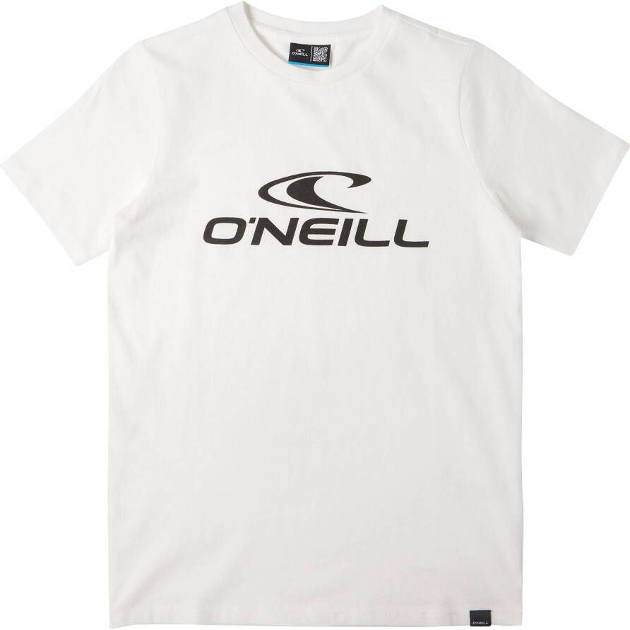 O'Neill T-shirt Wave met logo wit zwart Jongens Katoen Ronde hals Logo 152