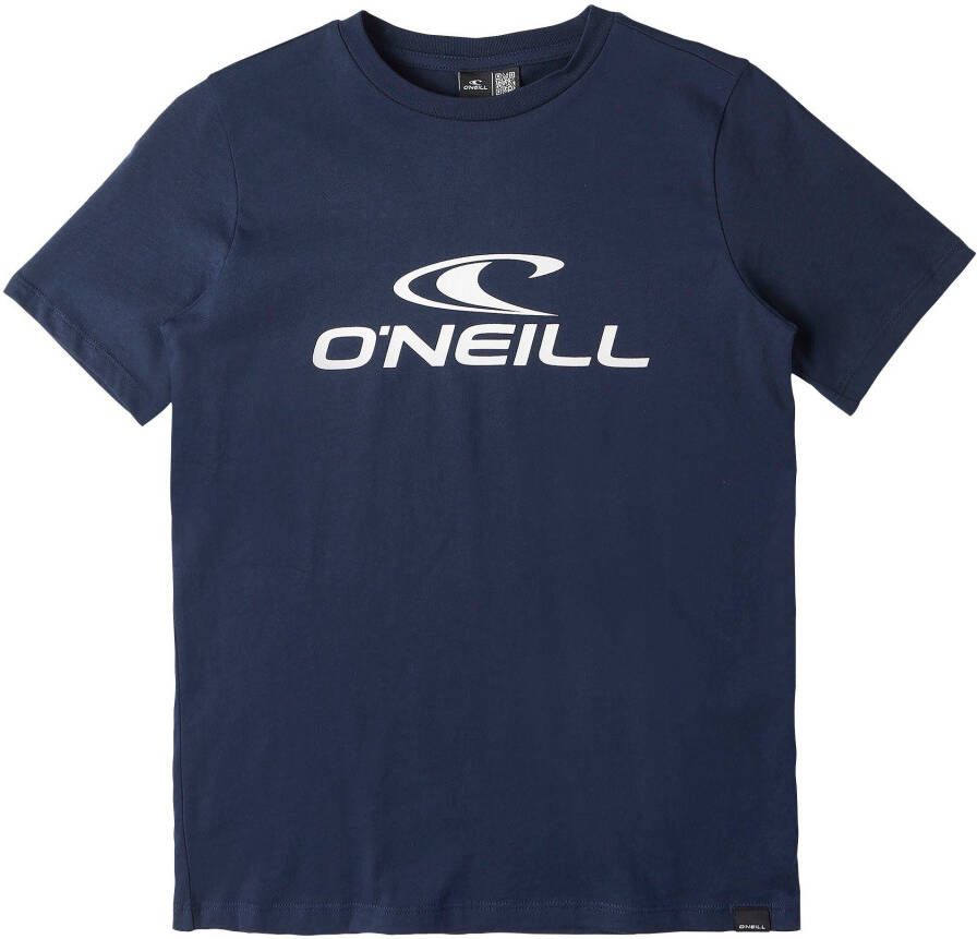 O'Neill T-shirt met logo donkerblauw Jongens Katoen Ronde hals Logo 140
