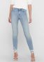Only Ankle jeans ONLBLUSH MID SK ANK RAW met iets gerafelde voetzoom - Thumbnail 3