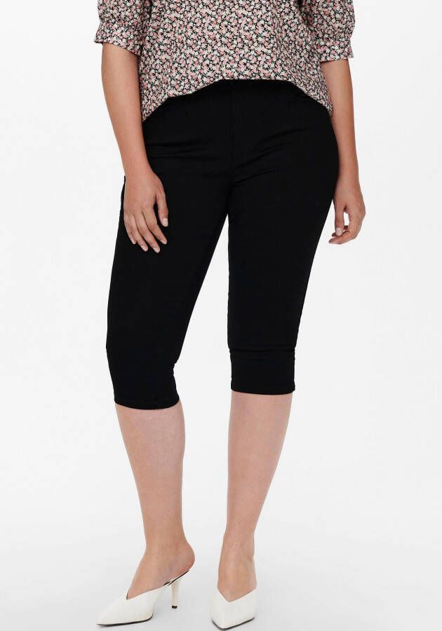 ONLY CARMAKOMA 7 8 jeans CARAUGUSTA HW SKINNY DNM KNICKERS BLACK met stretch