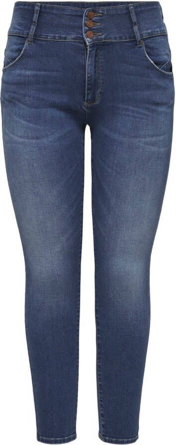 ONLY CARMAKOMA Ankle jeans CARANNABEL HW SKINNY ANK Highwaist met 3-knoopsband