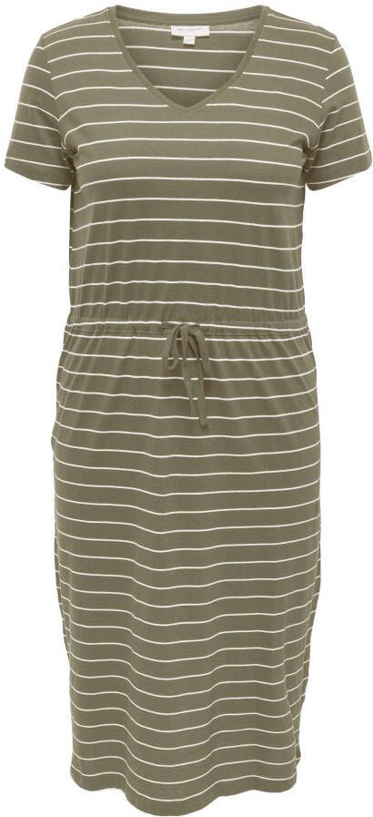 ONLY CARMAKOMA PLUS SIZE midi-jurk met streepmotief model 'MAY'