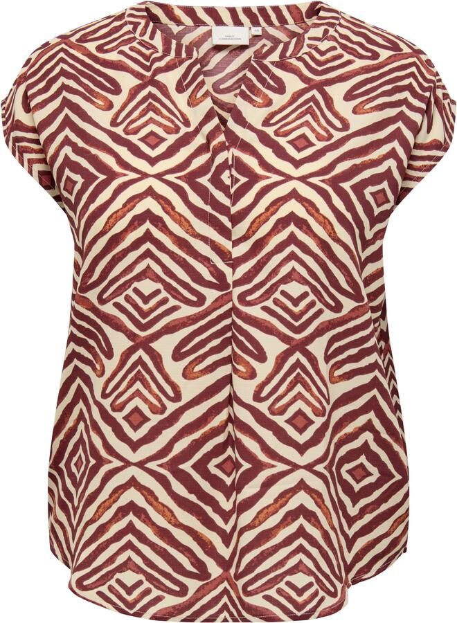 ONLY CARMAKOMA Blouse met korte mouwen CARSHILLA SL SHIRT AOP VIS BS - Foto 3