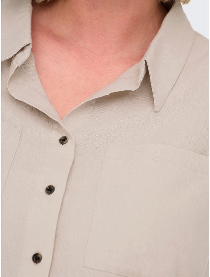 ONLY CARMAKOMA Blouse met lange mouwen CARYASMIN-CARO L S LINEN SHIRT PNT - Foto 2