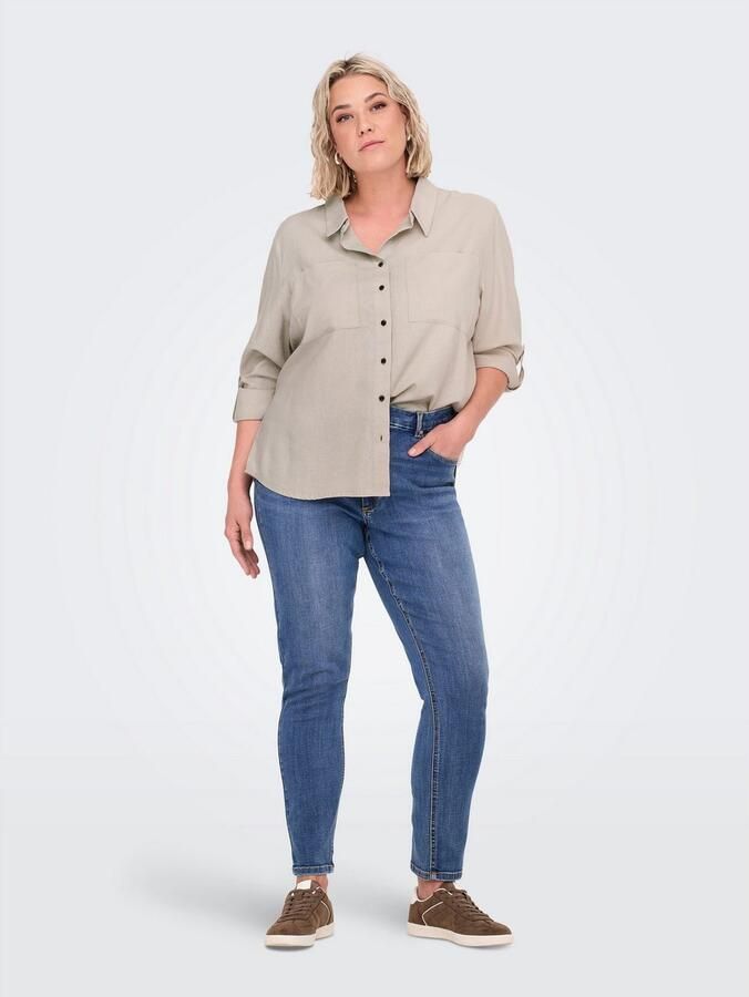 ONLY CARMAKOMA Blouse met lange mouwen CARYASMIN-CARO L S LINEN SHIRT PNT - Foto 4