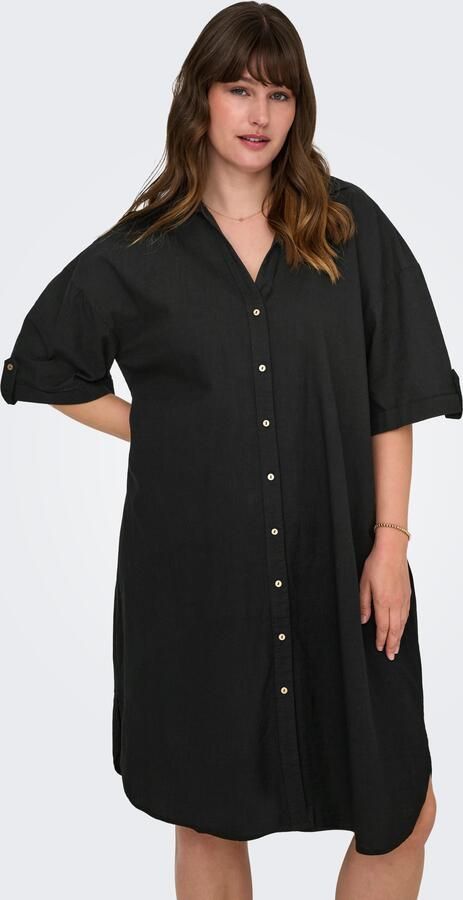 ONLY CARMAKOMA Blousejurk CARCOCO SS BLK SHIRT DRESS WVN - Foto 6