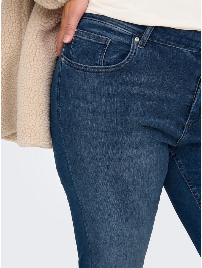 Only Carmakoma Wijd uitlopende Donkerblauwe Denim Jeans Blue Dames - Foto 2