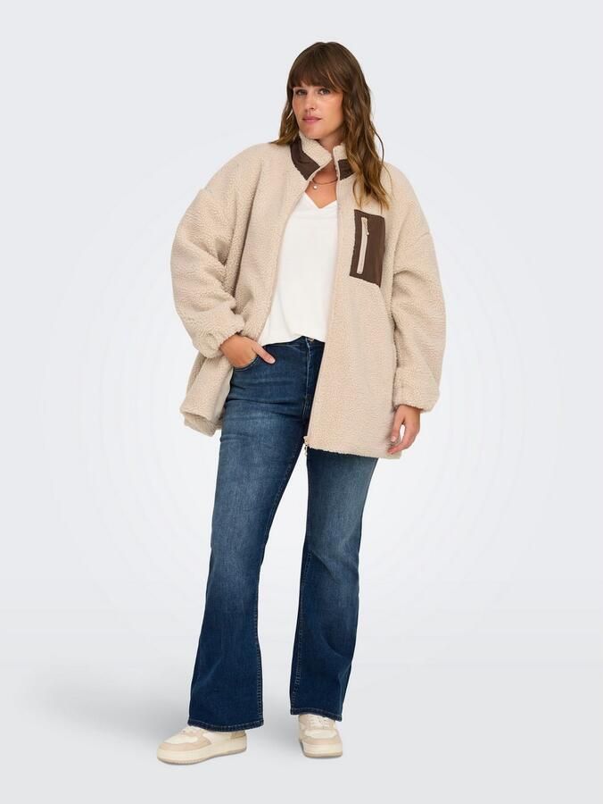 Only Carmakoma Wijd uitlopende Donkerblauwe Denim Jeans Blue Dames - Foto 3