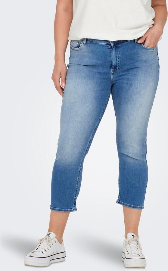 ONLY CARMAKOMA cropped skinny capri jeans CARWILLY lichtblauw - Foto 8