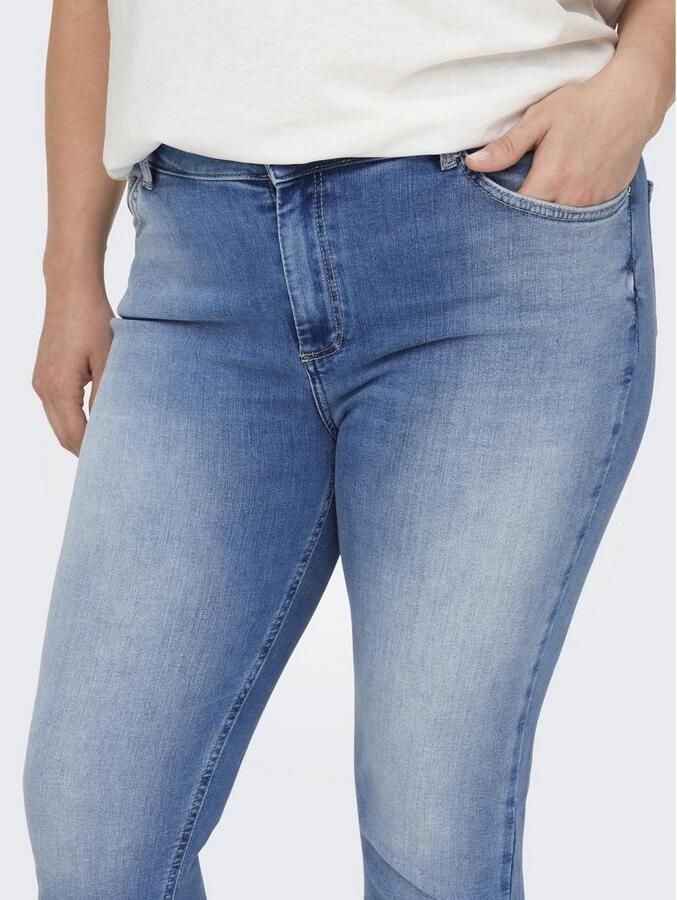 ONLY CARMAKOMA cropped skinny capri jeans CARWILLY lichtblauw - Foto 4