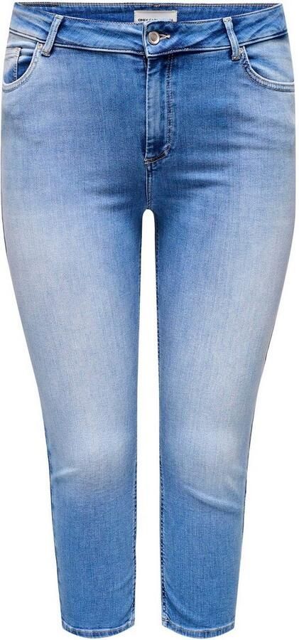 ONLY CARMAKOMA cropped skinny capri jeans CARWILLY lichtblauw - Foto 7