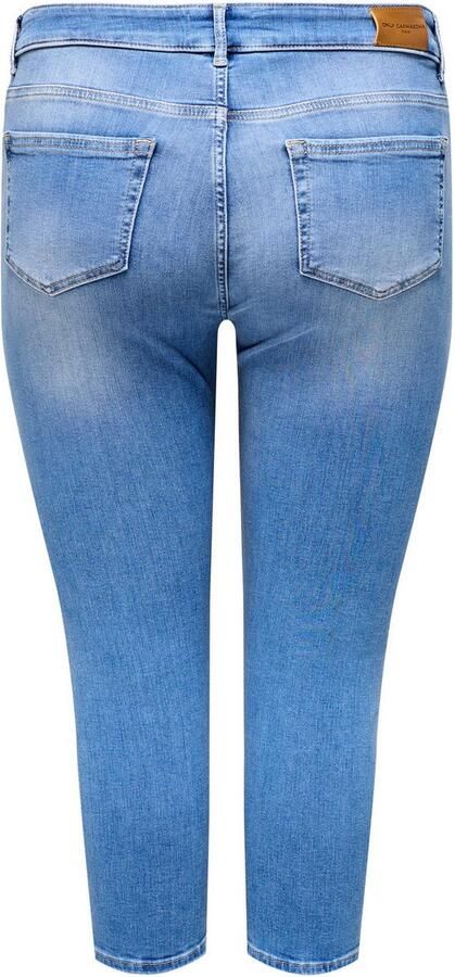 ONLY CARMAKOMA cropped skinny capri jeans CARWILLY lichtblauw - Foto 7