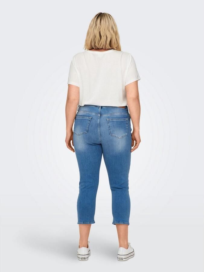ONLY CARMAKOMA cropped skinny capri jeans CARWILLY lichtblauw - Foto 5