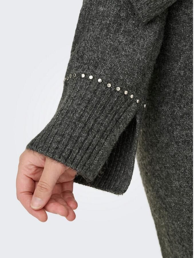 ONLY CARMAKOMA Gebreide jurk CARELSIE LS STUDS DRESS KNT