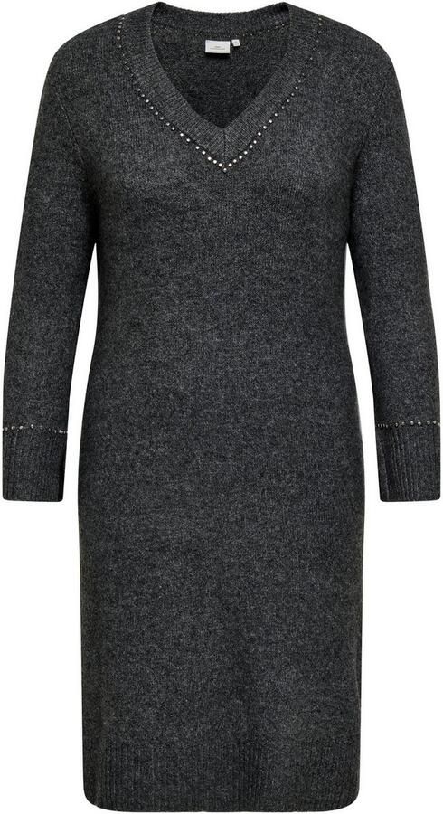 ONLY CARMAKOMA Gebreide jurk CARELSIE LS STUDS DRESS KNT - Foto 6