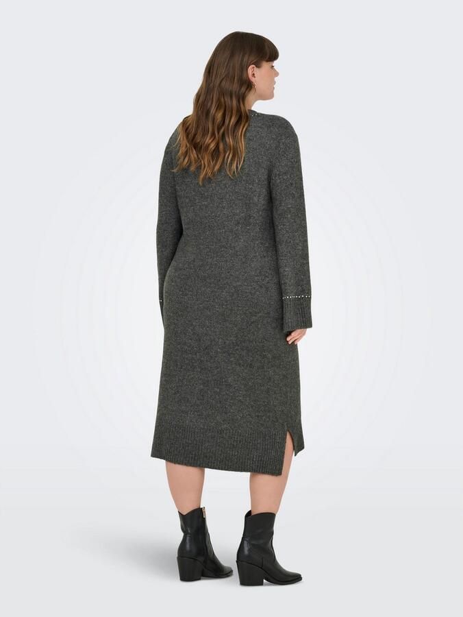 ONLY CARMAKOMA Gebreide jurk CARELSIE LS STUDS DRESS KNT - Foto 2