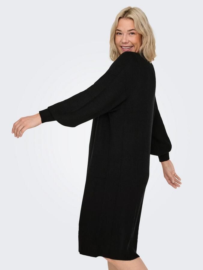 ONLY CARMAKOMA Gebreide jurk CARKATIA LS V-NECK DRESS KNT NOOS - Foto 3