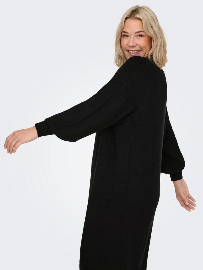 ONLY CARMAKOMA Gebreide jurk CARKATIA LS V-NECK DRESS KNT NOOS - Foto 5