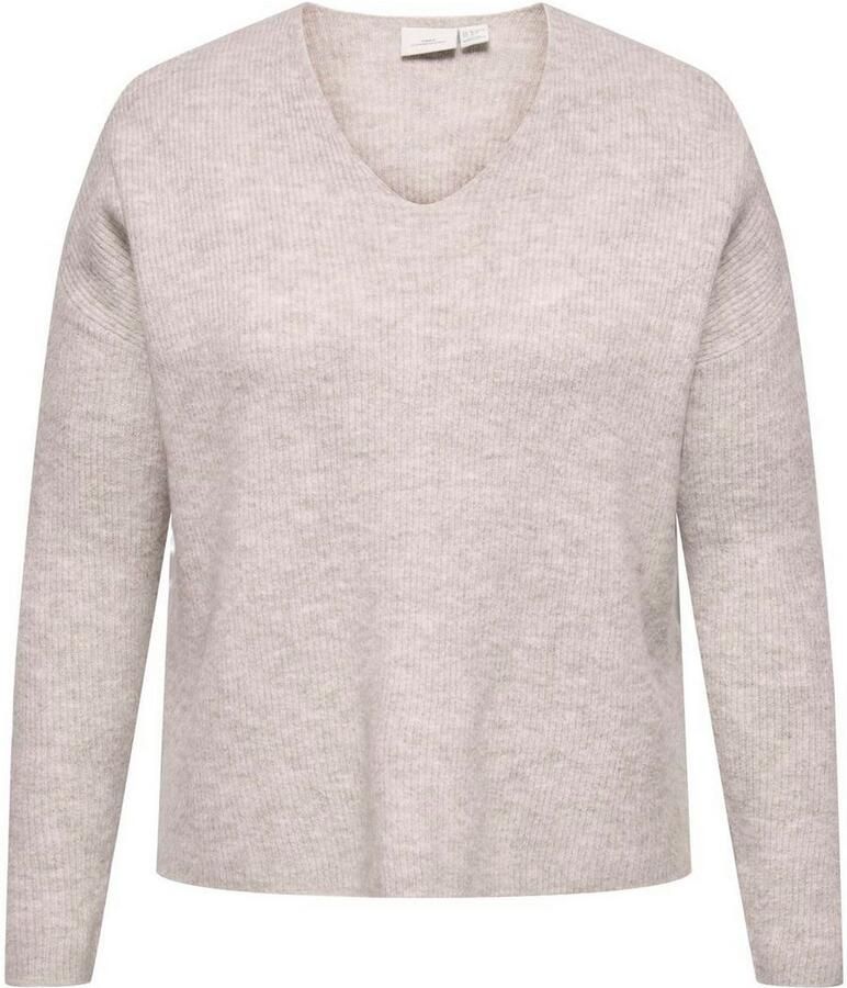 ONLY CARMAKOMA Gebreide trui CARCAMILLA V-NECK L S PULLOVER KNT NOOS - Foto 3