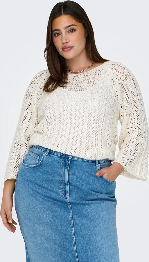 ONLY CARMAKOMA Gebreide trui CARNOLA LIFE 3 4 PULLOVER KNT NOOS - Foto 8