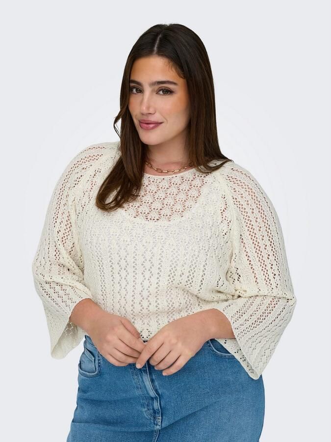 ONLY CARMAKOMA Gebreide trui CARNOLA LIFE 3 4 PULLOVER KNT NOOS - Foto 6