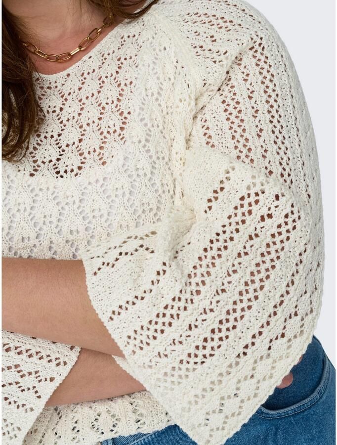 ONLY CARMAKOMA Gebreide trui CARNOLA LIFE 3 4 PULLOVER KNT NOOS - Foto 4