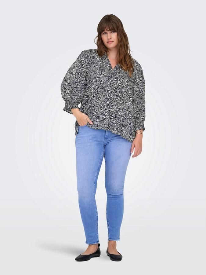 ONLY CARMAKOMA Gedessineerde blouse CARRAYA 3 4 SHIRT WVN NOOS - Foto 6