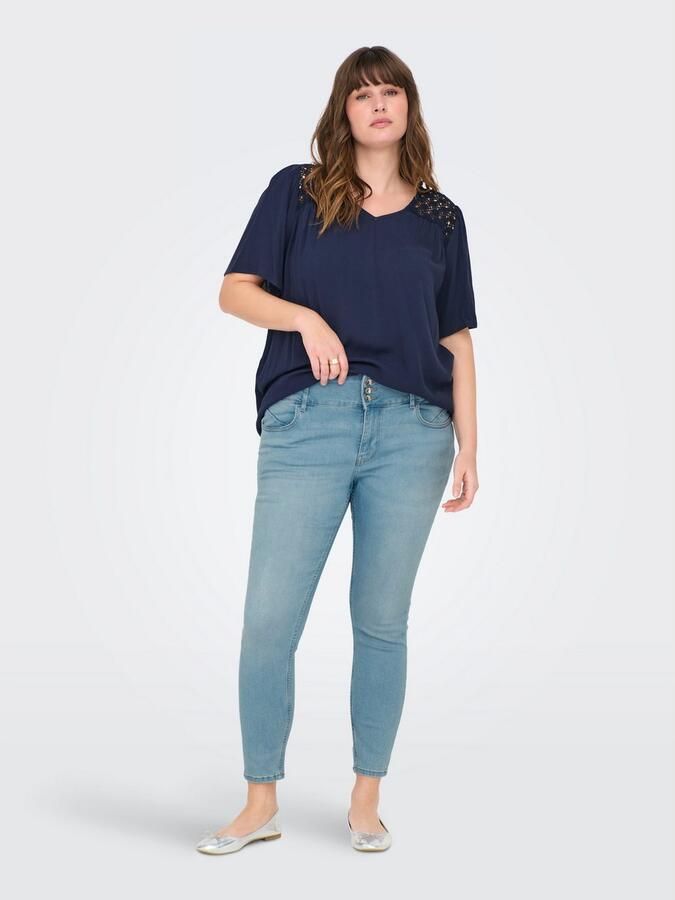ONLY CARMAKOMA High-waist jeans CARANNA HW SKINNY ANK DNM ANA NOOS - Foto 10