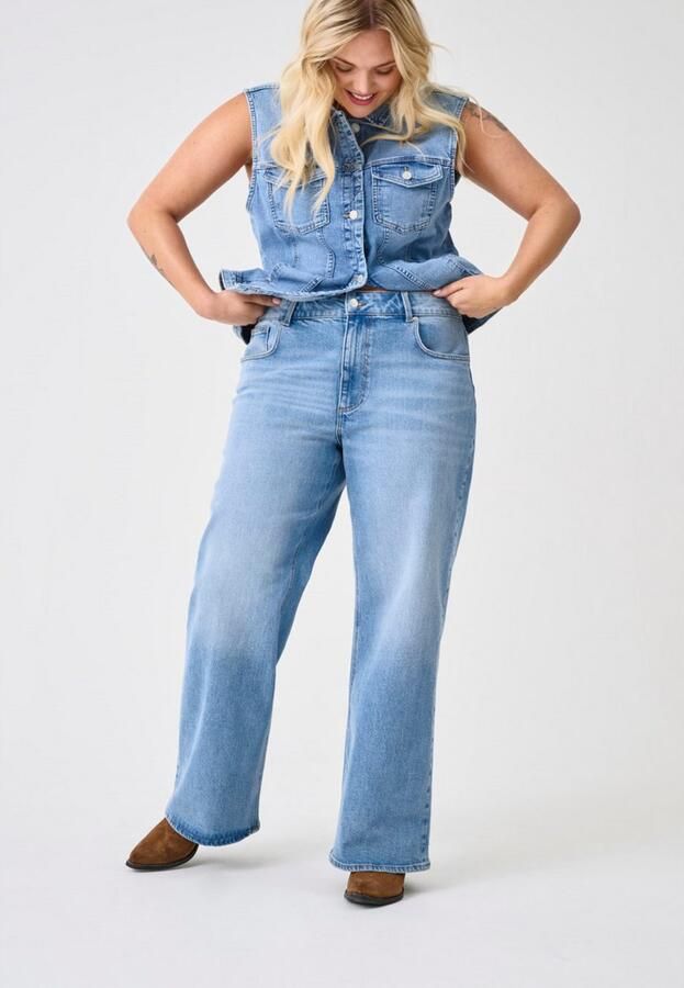 ONLY CARMAKOMA High-waist jeans CARJUICY HW WIDE LEG REA365 - Foto 6