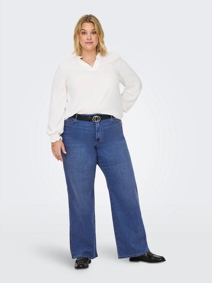 ONLY CARMAKOMA High-waist jeans CARSNOW HW WIDE DNM JEANS PIM MBD NOOS - Foto 3