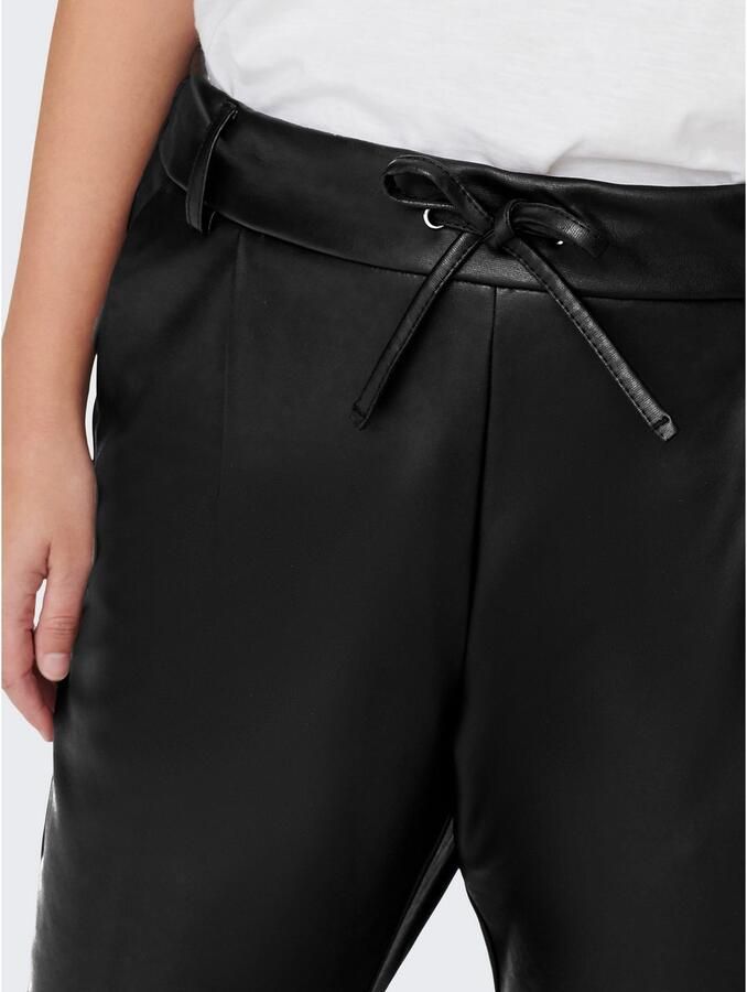 ONLY CARMAKOMA Imitatieleren broek CARGOLDTRASH LIFE EASY COATED PANT PNT - Foto 3