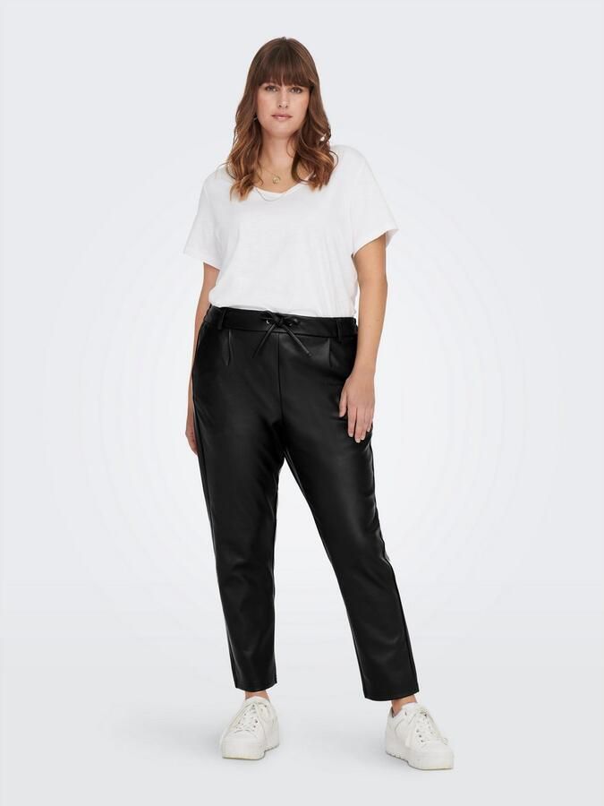 ONLY CARMAKOMA Imitatieleren broek CARGOLDTRASH LIFE EASY COATED PANT PNT - Foto 5