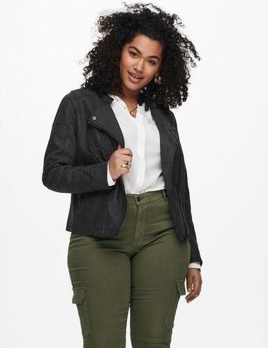 ONLY CARMAKOMA Imitatieleren jack CARAVANA FAUX LEATHER BIKER OTW - Foto 9