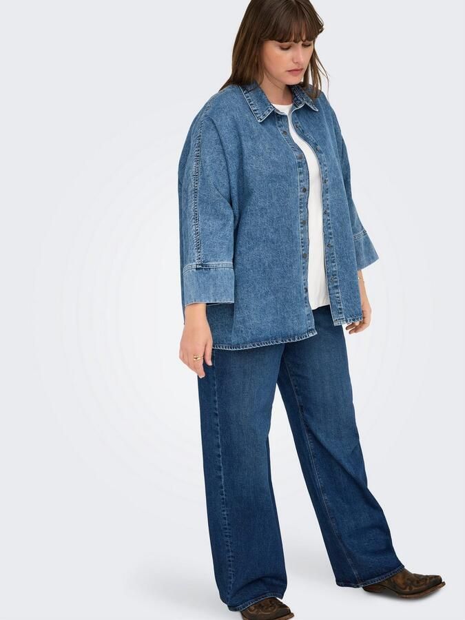 ONLY CARMAKOMA Jeans blouse CARGRACE 3 4 DNM SHIRT CRO - Foto 5