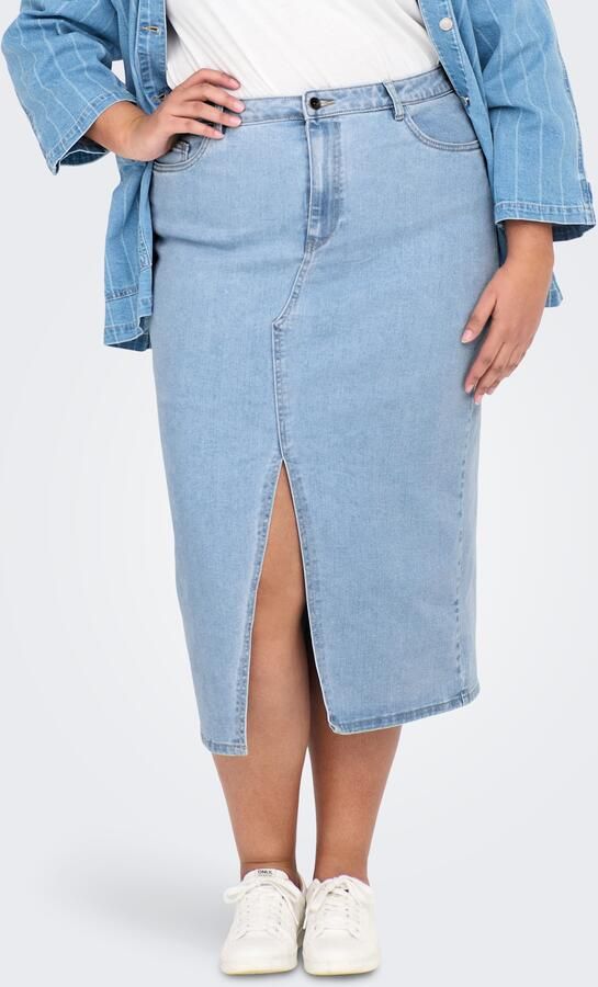 ONLY CARMAKOMA Jeans rok CARSIRI FRONT SLIT SKIRT DNM GUA NOOS - Foto 6