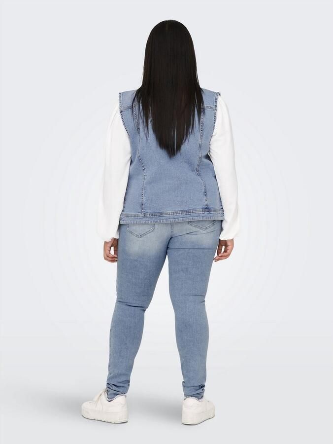 Only Carmakoma Denim Vest voor Stijlvolle Outfits Blue Dames - Foto 3