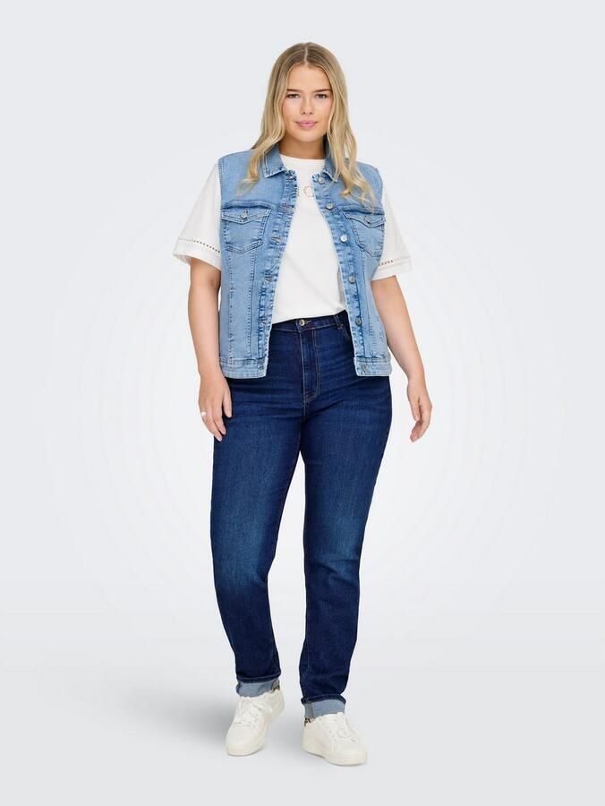 Only Carmakoma Denim Vest voor Stijlvolle Outfits Blue Dames - Foto 6