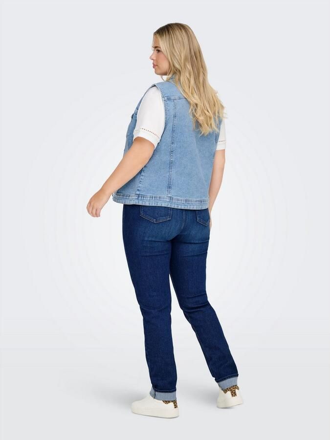 Only Carmakoma Denim Vest voor Stijlvolle Outfits Blue Dames - Foto 8