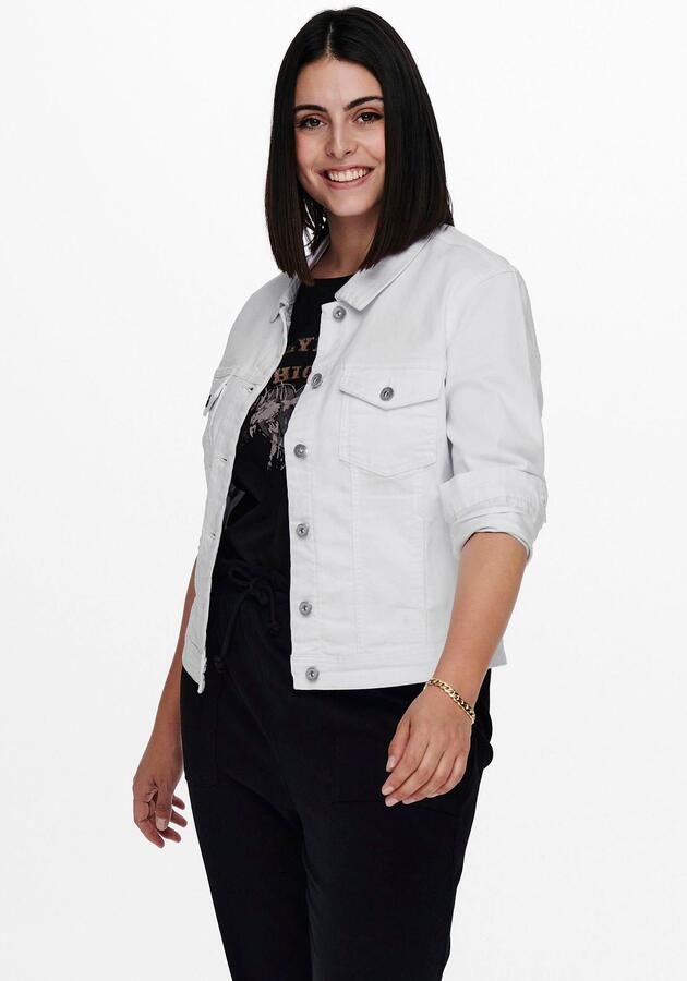 ONLY CARMAKOMA PLUS SIZE jeansjack met knoopsluiting model 'CARWESPA' - Foto 7