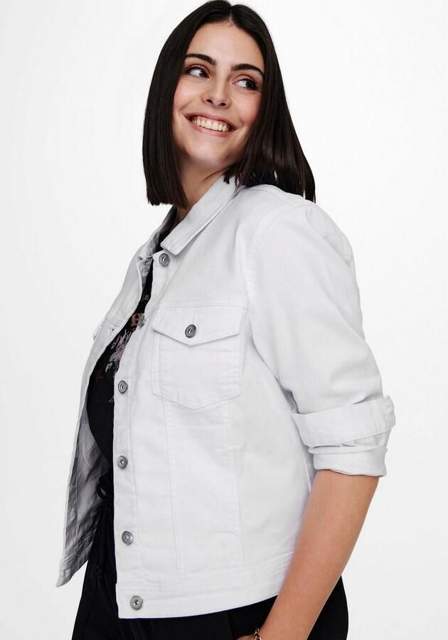 ONLY CARMAKOMA PLUS SIZE jeansjack met knoopsluiting model 'CARWESPA' - Foto 4