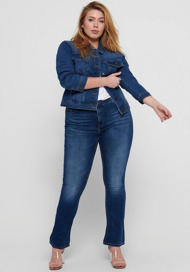 ONLY CARMAKOMA spijkerjasje CARWESPA dark denim - Foto 8