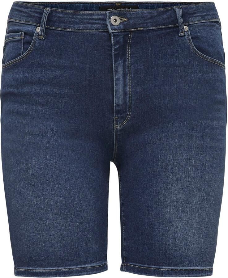 ONLY CARMAKOMA high waist short CARLAOLA donkerblauw denim - Foto 2