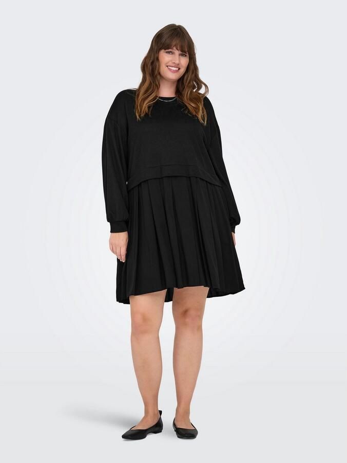 ONLY CARMAKOMA Jerseyjurk CARUMA ALBA L S MIX KNEE DRESS JRS - Foto 4