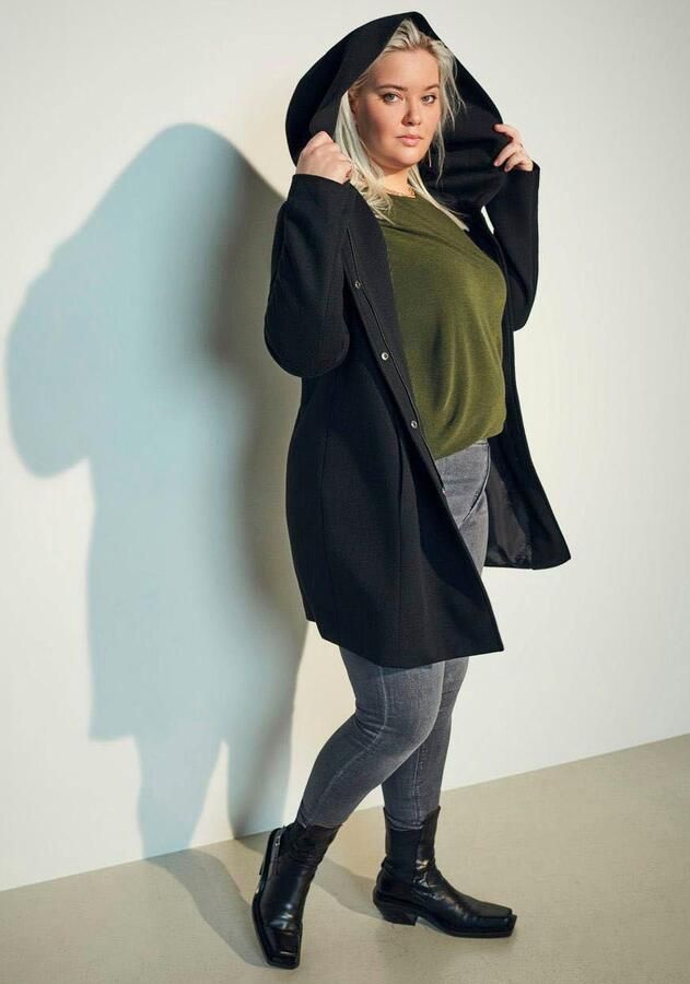ONLY CARMAKOMA PLUS SIZE lange jas met capuchon model 'CARSEDONA LIGHT COAT' - Foto 2